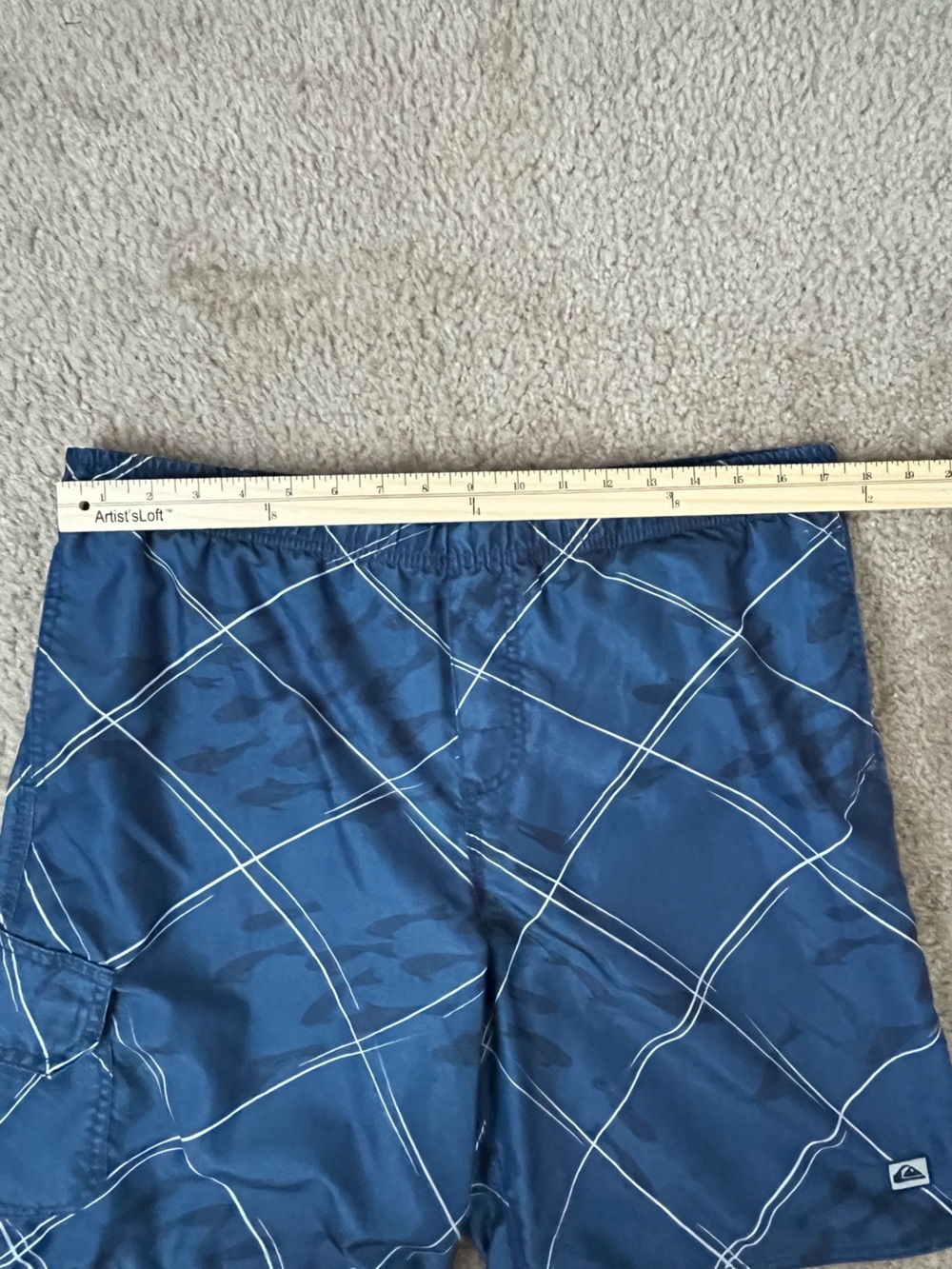 Quiksilver Navy Blue Elastic Waist Swim Shorts - Picture 4 of 7